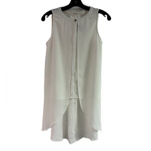 NWT Mod Ref White Sleeveless Layered Tunic Size S